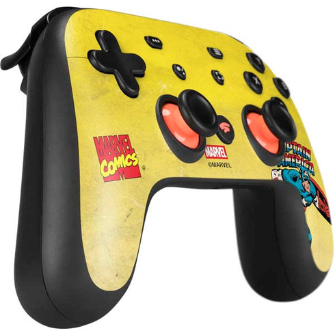 Marvel Classic Comics Captain America Google Stadia Controller Skin